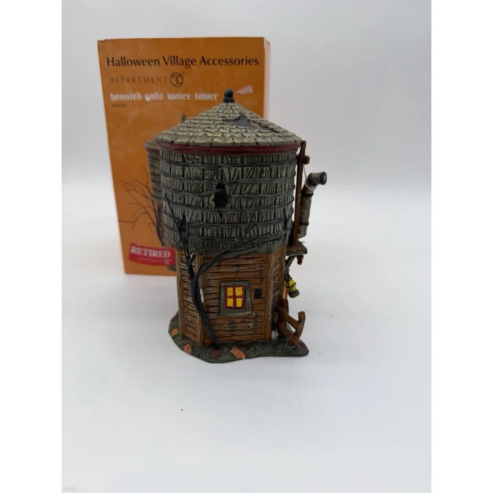 Department 56 HALLOWEEN Haunted Rails Water Tower 2008 Vintage Rare